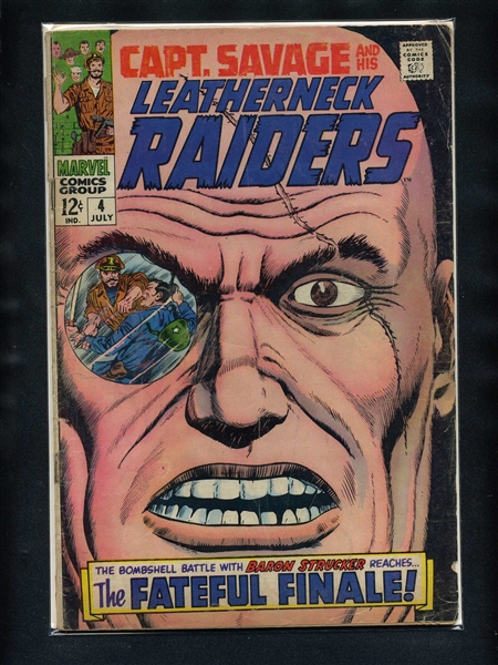 Capt. Savage and His Leatherneck Raiders #4 G 1968 Marvel vs Baron Strucker